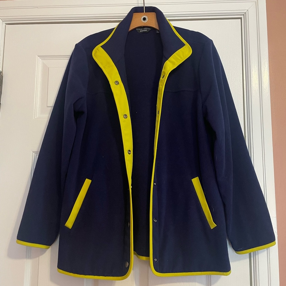 Navy Jacket with Yellow Accents